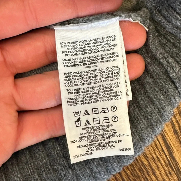 Brooks Brothers Italian Yarn Crewneck Sweater Sz M - Picture 3 of 4